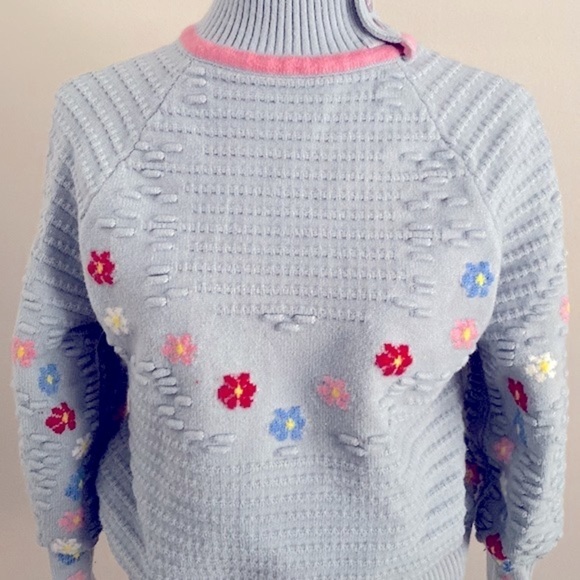 Cottagecore daisy turtle neck sweater - Picture 5 of 9